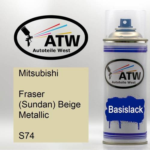 Mitsubishi, Fraser (Sundan) Beige Metallic, S74: 400ml Sprühdose, von ATW Autoteile West.
